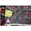 Image 3 : 100% handmade Iranian wool carpet "Mashad" with center medallion, red background and overall floral 