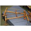 Image 2 : Vintage wood working tools including two saws, two levels and two clamps