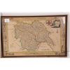 Image 3 : Two vintage framed maps including County Durham and Yorkshire 9" X 14"