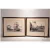 Image 1 : Alan Jay Gaines, two prints of tall ships including "The Columbia" and "The Lookout", both overall d