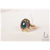 Image 2 : 10kt yellow gold and black opal ring, size 7.5