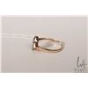 Image 2 : 10kt yellow gold set with two emerald cut aquamarine gemstones. Size 8.5