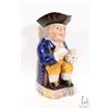 Image 2 : Antique Davenport / Staffordshire Pottery polychrome Toby jug, circa 1840, 10" in height plus a soft