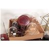 Image 2 : Large selection of vintage wooden plinths, plant stands and glass bell cloches, ranging from size 4"