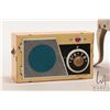 Image 2 : 1930's metal ware electric stove 8" in height and a Japanese tin toy radio motif storage box
