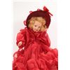 Image 2 : Vintage 16" cloth body doll with painted face and original costume 14" in height