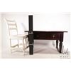 Image 2 : Antique doll sized wooden desk with two drawers 11" H X 20" L X 11" D plus a doll sized painted bamb