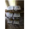 Image 2 : NAMAO LOCATION Set of six metal framed stands with tile tops, ranging from 22" to 28" in height    -
