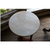 Image 2 : NAMAO LOCATION Fern/ statuary stand with marble top, 27" H X 12" D    -Note: this is a moving auctio