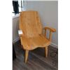 Image 2 : NAMAO LOCATION Pair of custom made, all wood, open arm parlour chairs, made by local craftsman using