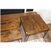 Image 2 : NAMAO LOCATION Country style coffee table 18" H X 43" W X 23" D plus matching side table 19" H x 22"