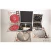 Image 1 : Saw blades including cased set of Woodpecker, 8" dado blades, three pack of new 10" 5/8 arbor Freud 
