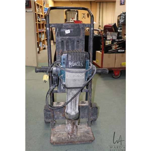 Bosch Brute Turbo Breaker Hammer, model BH2770UCD, working but not tested with chisel, includes cart