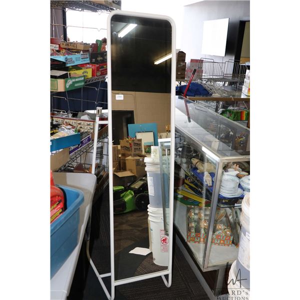 Dressing mirror on metal stand 65" tall X 15" wide