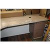 Image 2 : Large corner desk with storage and file drawers, 30" wide top and it's longest length is 95" and 72"