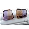 Image 1 : 29.94ct amertine gemstone pair certificate provided by consignor
