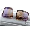 Image 2 : 29.94ct amertine gemstone pair certificate provided by consignor