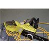 Image 3 : Ryobi model RY43166, 16" electric chain saw and a YardWorks leaf blower, both working