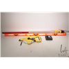 Image 1 : Bosch GPL3 laser level, Stabila measuring stick , 60 meter tape measure and a 4' level
