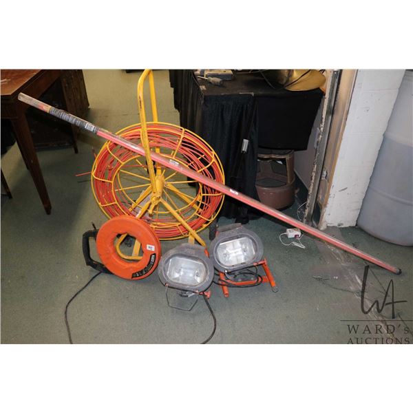 Selection of fishing poles and lines