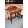 Image 1 : Antique Sheraton rosewood ladies small writing desk with single drawer, leather writing surface and 