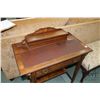 Image 2 : Antique Sheraton rosewood ladies small writing desk with single drawer, leather writing surface and 