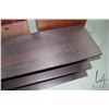 Image 2 : Flat Screen television stand with component shelves, 17" H X 46" X 15"