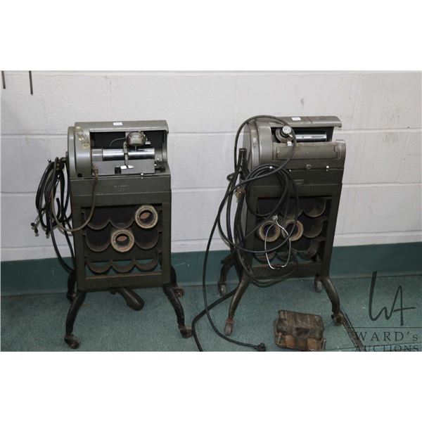 Two vintage dictaphone recording machines