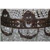 Image 2 : French antique style 40" glass beaded, eight bulb chandelier, 20th century reproduction with cast pa