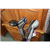Image 2 : Small golf bag with six golf clubs including Taylor Made M2, two Juggernaut 515 CC drivers, two Jugg