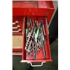 Image 8 : Set of Beach tool cabinets including three drawer roll cabinet 33 1/2" H X 27" W X 18" and a six dra