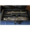 Image 2 : Mastercraft Maxum plastic tool box and contents including fourteen piece standard combination set fo
