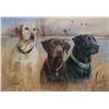 Image 2 : NAMAO LOCATION Framed limited edition print " Great Hunting Dogs IV" signed by artist K. Killen 3839