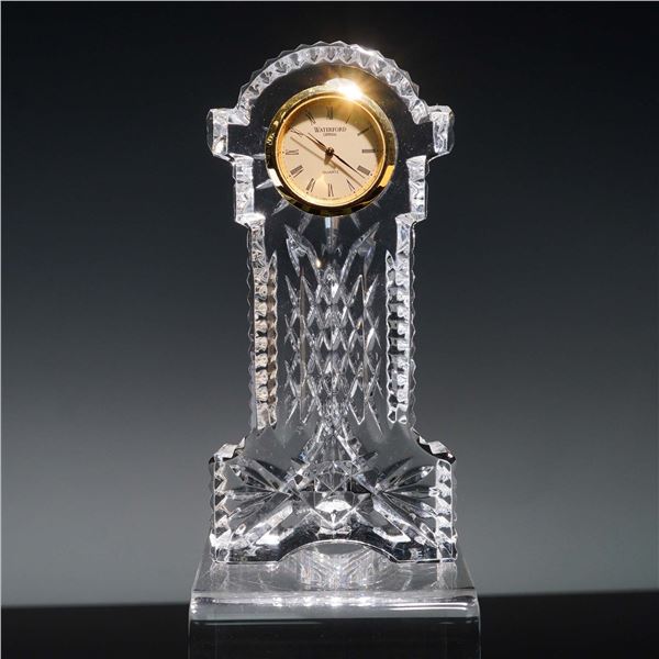 Waterford Crystal Desk Clock with Gold Trim