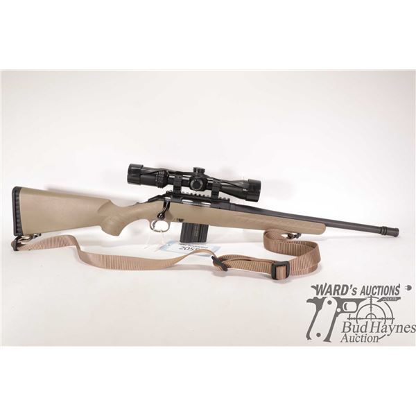 Non-Restricted rifle Ruger model American, 5.56 Nato Ten shot bolt action, w/ bbl length 16" [Black 