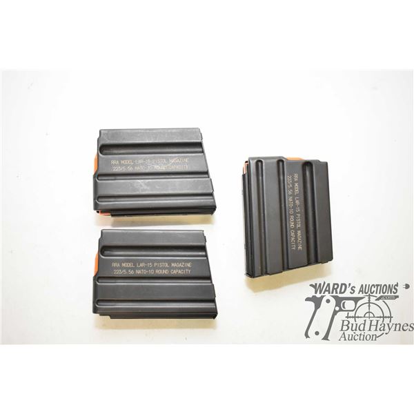 Three RRA model LAR-15 pistol mags .223/5.56 nato Three RRA model LAR-15 pistol mags .223/5.56 nato 