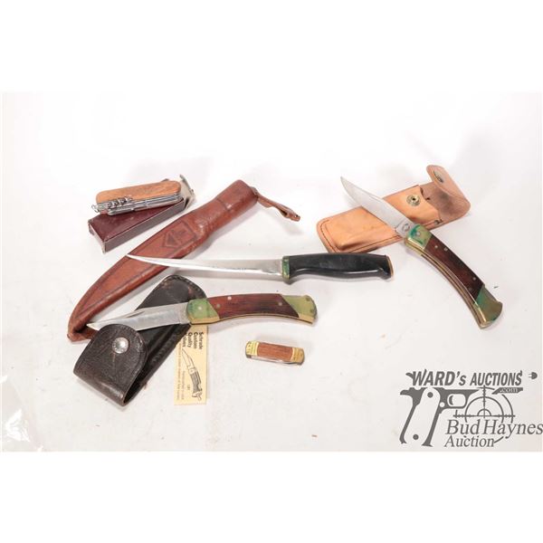 Five collectible knives including Frontier 4815 w/ Five collectible knives including Frontier 4815 w