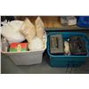 Image 1 : Two tubs of shot shell loading accessories Two tubs of shot shell loading accessories including wads