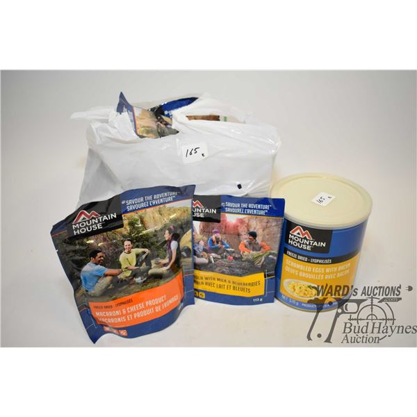 12 Pouches of freeze dried food and one tin 12 Pouches of freeze dried food and one tin
