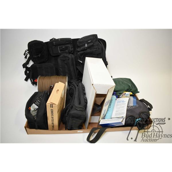Selection of camping gear including water Selection of camping gear including water filtration kit, 