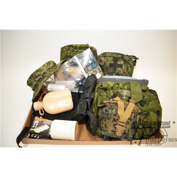 Selection of camping gear including packs, shower Selection of camping gear including packs, shower 