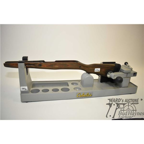 Cabela's rifle vise and wood stock Cabela's rifle vise and wood stock