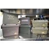 Image 1 : Six assorted size plastic ammo boxes and one metal Six assorted size plastic ammo boxes and one meta