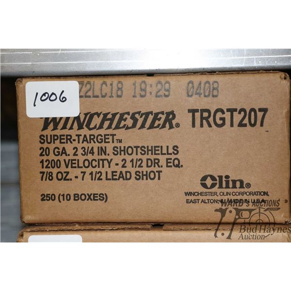 One 250 count case of Winchester super target 20 One 250 count case of Winchester super target 20 GA