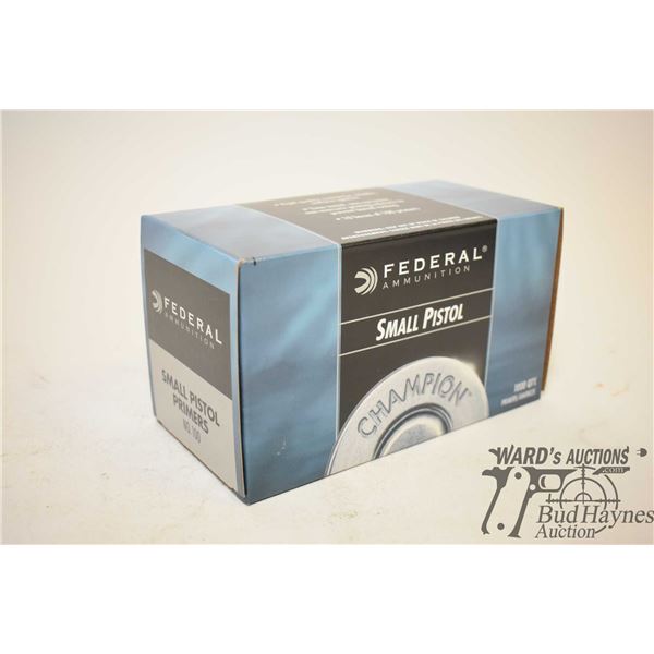One full 1000 count box of Federal small pistol One full 1000 count box of Federal small pistol prim