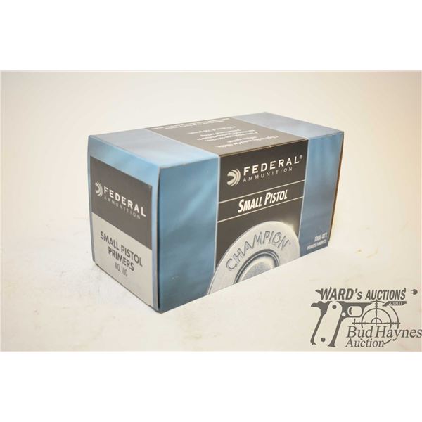 One full 1000 count box of Federal small pistol One full 1000 count box of Federal small pistol prim