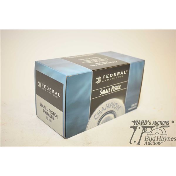 One full 1000 count box of Federal small pistol One full 1000 count box of Federal small pistol prim