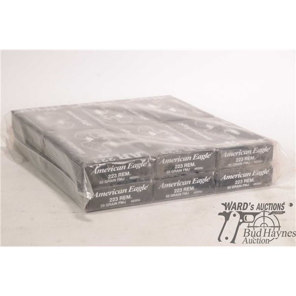 Ten full 20 count boxes of American Eagle .223 rem Ten full 20 count boxes of American Eagle .223 re
