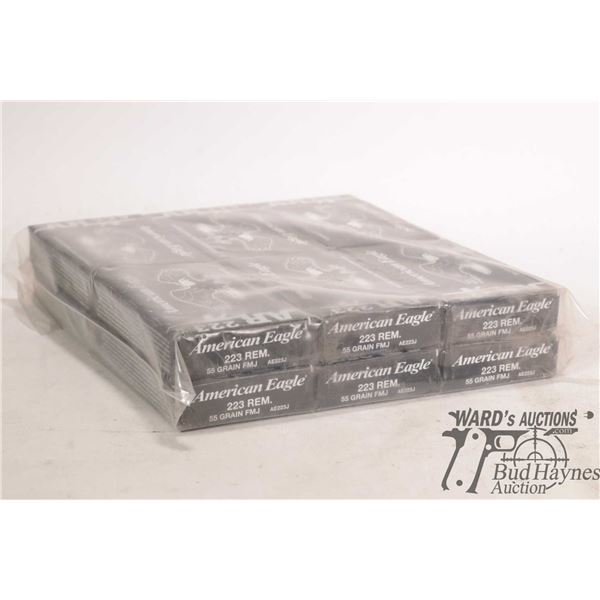 Ten full 20 count boxes of American Eagle .223 rem Ten full 20 count boxes of American Eagle .223 re