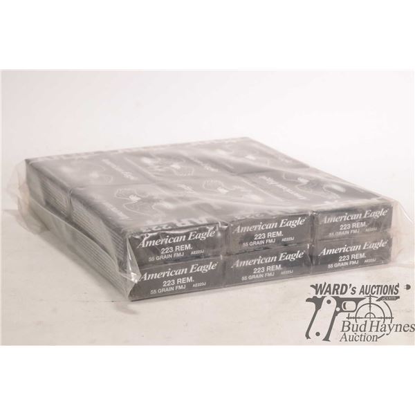 Ten full 20 count boxes of American Eagle .223 rem Ten full 20 count boxes of American Eagle .223 re